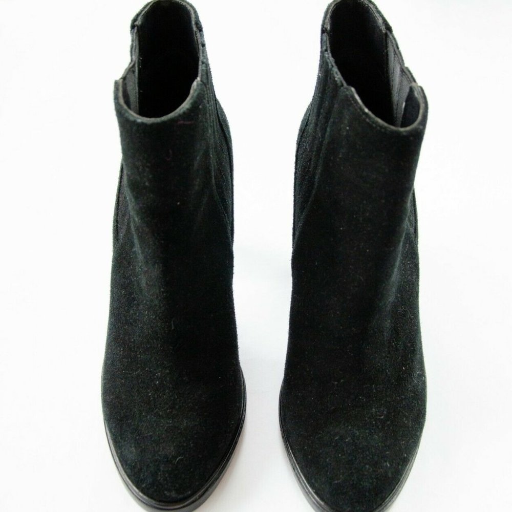 Joie Cloee Black Suede Heeled Ankle Booties 36.5 - Picture 5 of 8